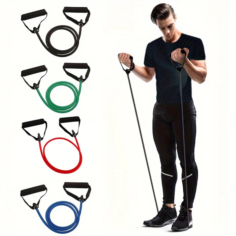 1個入り4段階抵抗バンド、ハンドル付き、自宅トレーニングや筋 - Yoga Fitness Resistance Band のレビューと価格