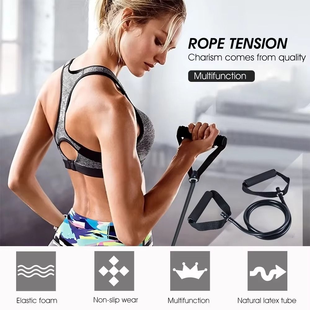 ハンドル付きレジスタンスバンド、プルロープデザイン、チューブ - Yoga Fitness Resistance Band のレビューと価格