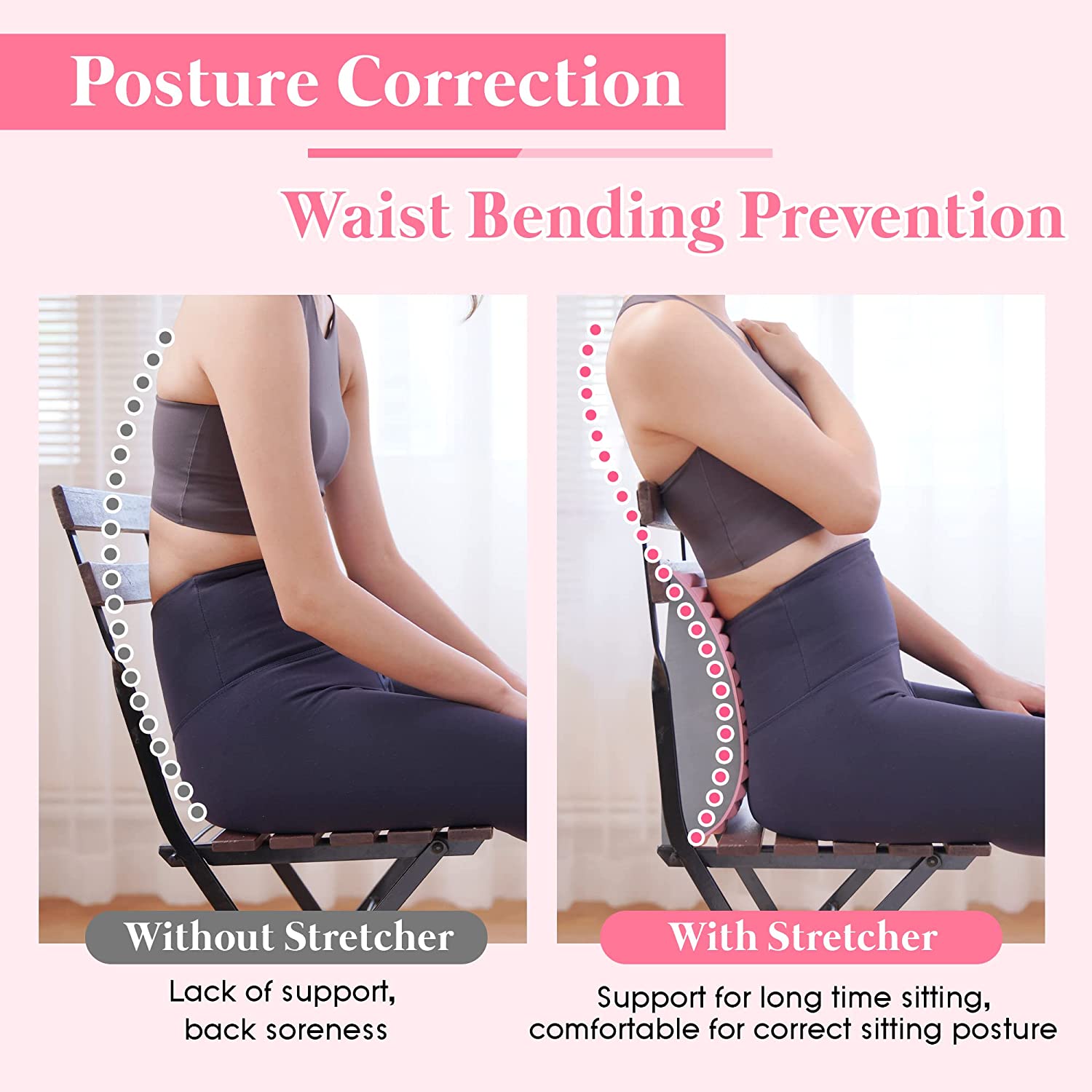 腰痛緩和治療ストレッチャー背中ストレッチャー枕慢性腰椎サポー - Posture Corrector Back のレビューと価格