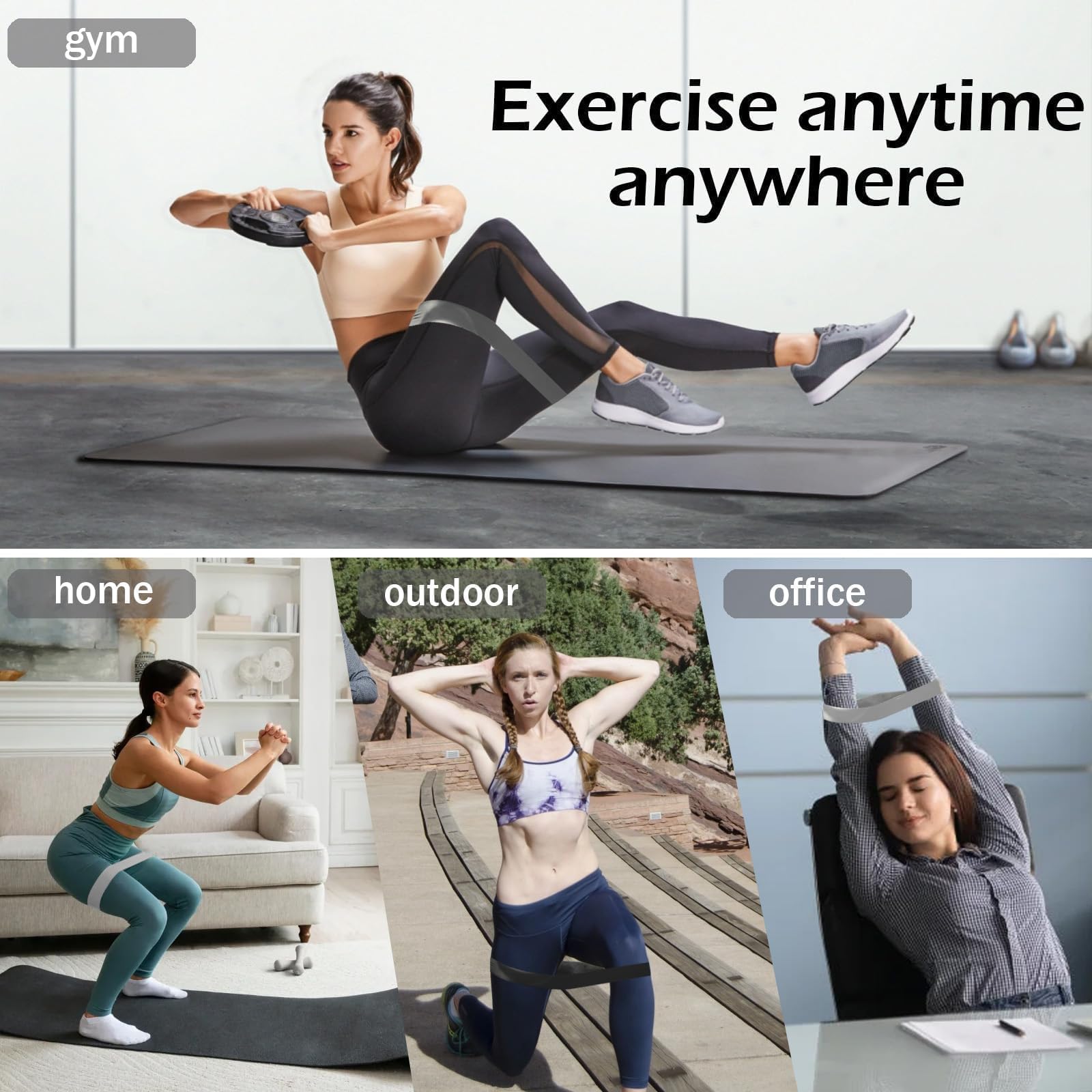 国境を越えた専用ヨガラテックステンションリング弾性バンド細い - Yoga Fitness Resistance Band のレビューと価格